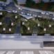 aerial view of green building