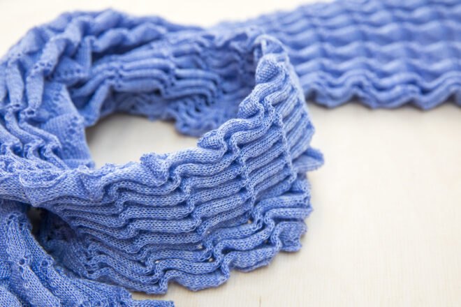 blue scarf