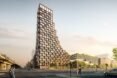 rendering of terraced apartment building with roof terraces
