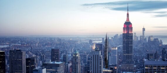 rendering of NYC skyline
