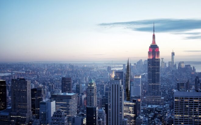 rendering of NYC skyline