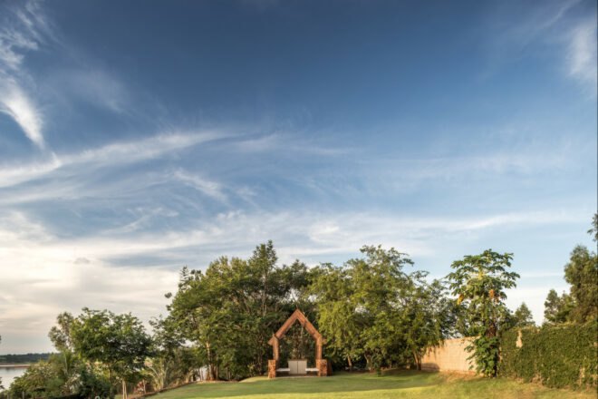 wooden open-air chapel