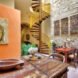 an interior area with spiral staircase