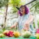 Angelica Negron playing her vegetable synth