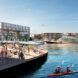 rendering of floating buildings