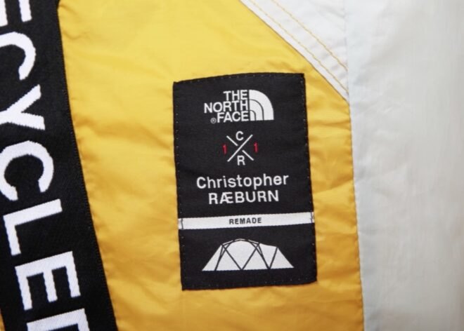 north face and Raeburn collaborator tag for collection