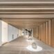 wood walkway with rock centerpieces