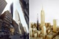 rendering and model of a skyscraper in NYC