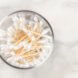 bamboo cotton swabs in glass jar