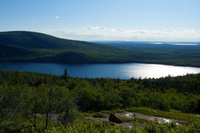 water and mountain views in Acadia National Park
