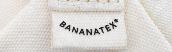 bag tag with the word bananatex