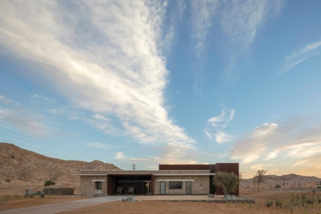single-story building in the desert