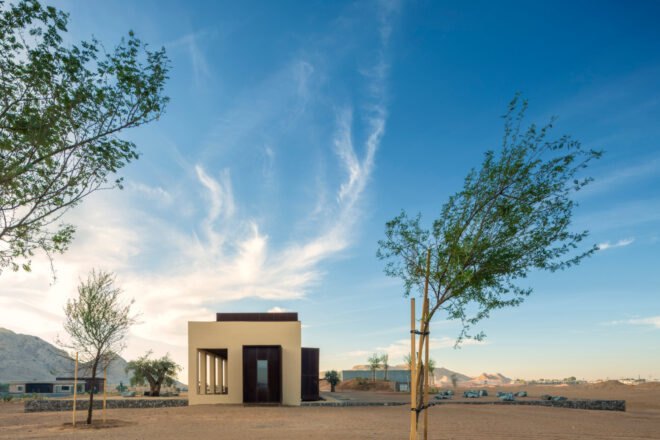 brown building in a dessert