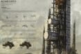 Rendering of tower with multiple white containers