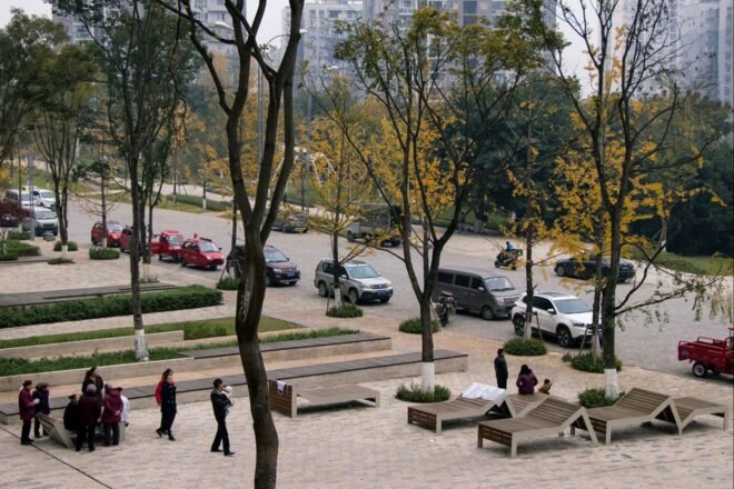 large park with ample lounge chairs