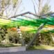 colorful shading canopy in a park