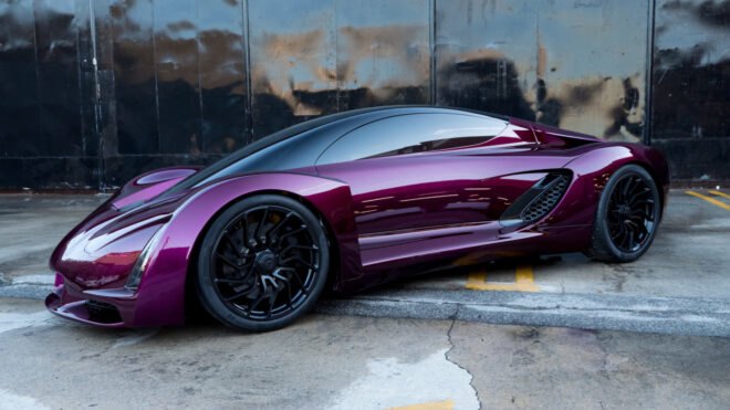 deep purple sports car