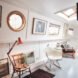 interior living space inside houseboat