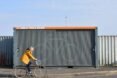 Shipping container bike storage