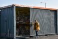 Shipping container bike storage