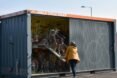 Shipping container bike storage