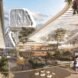 rendering of people walking around an open-air mall