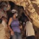 tourists inside cave