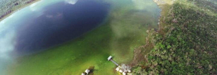 aerial image of lagoon