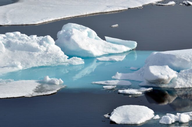 melting sea ice in the Arctic