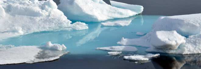 melting sea ice in the Arctic