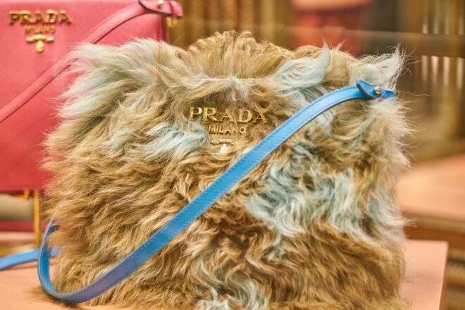 furry prada purse