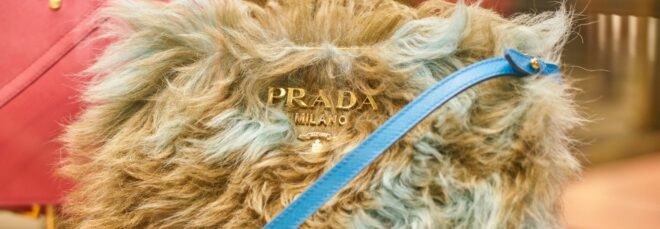 furry prada purse