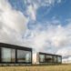 two elongated rectangular buildings