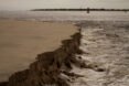 coastal erosion shows how large pieces of sand are disappearing
