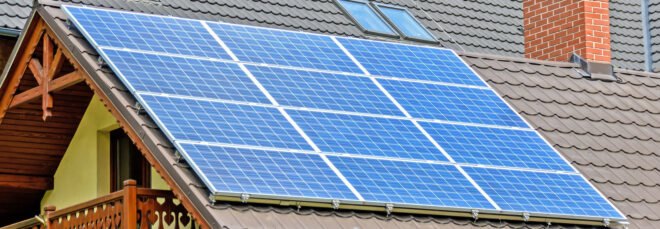 solar panels on roof of a house