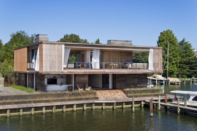 home near a dock and water