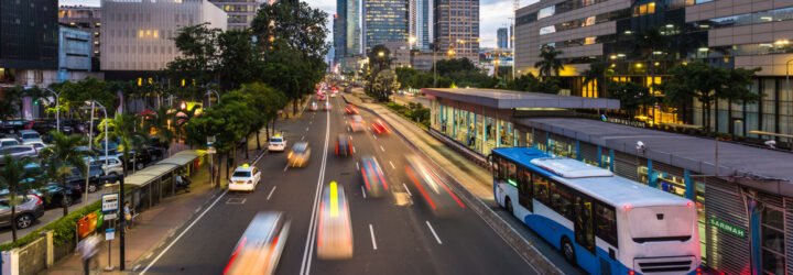 city traffic in Jakarta, Indonesia
