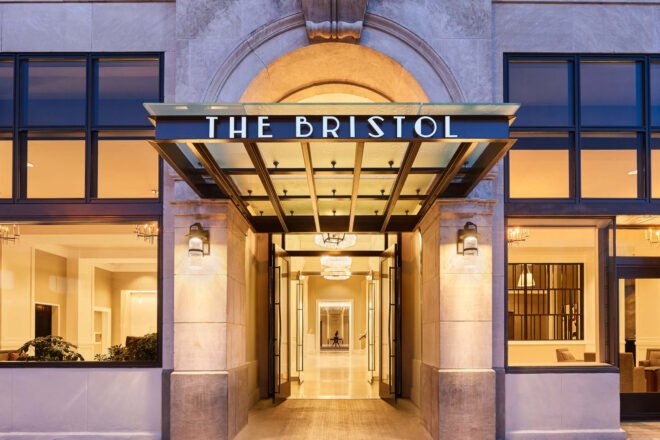 entry way of the Bristol hotel,
