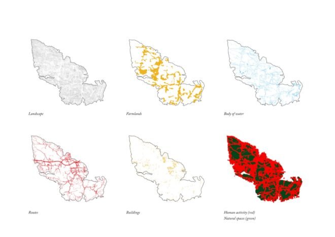 graphic showing impact of human activity on an island