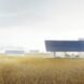 rendering of solar panels in a field