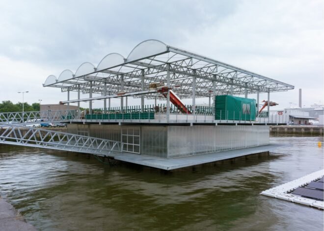 a floating dairy farm