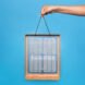 hanging frame with square solar panels