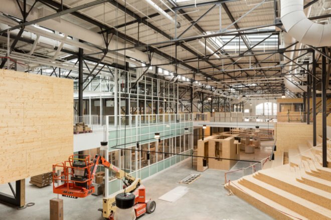 indoor market with oval stalls