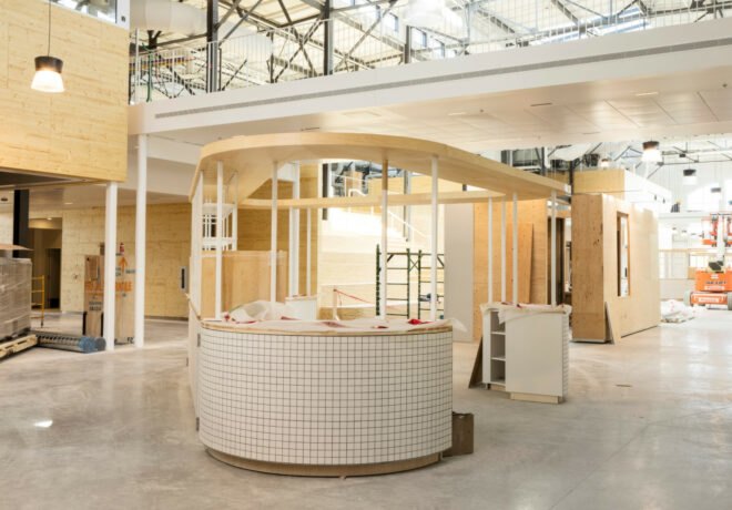 indoor market with oval stalls