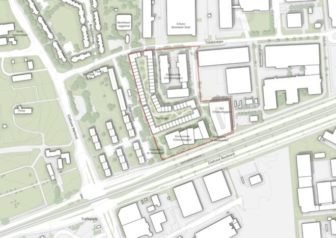 red outline on a map