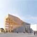 rendering of tall wood structure attached to existing industrial building