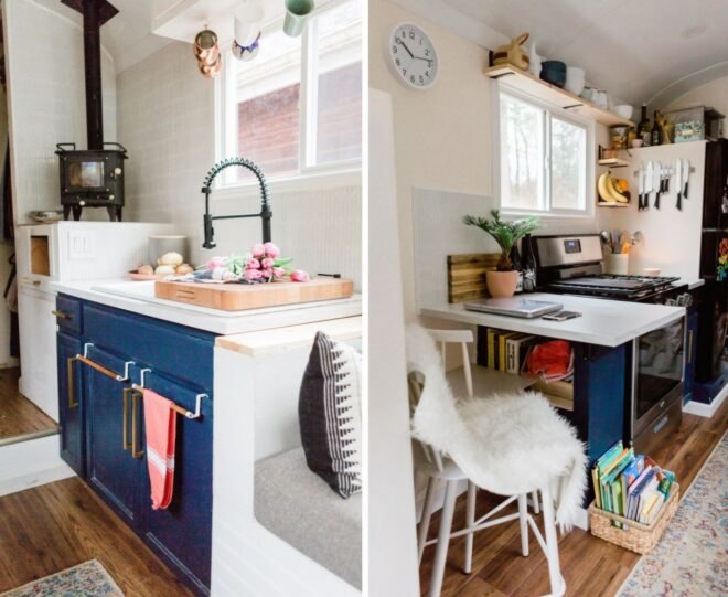 a kitchenette with full-sized oven