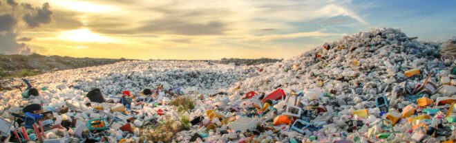 large pile of plastic waste