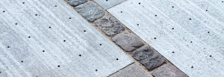sidewalk tiles with tiny holes for absorbing water