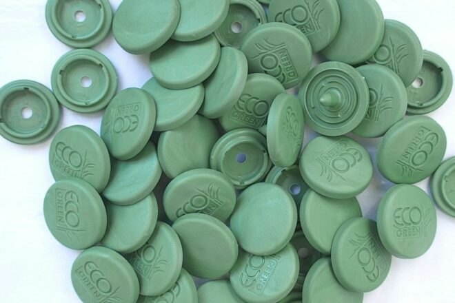 green clothing snap buttons made from sustainable materials